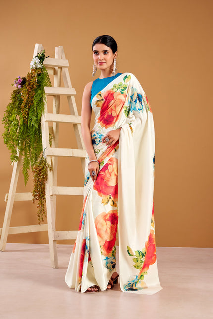 Elegant Floral Print Designer Saree Collection for Women.