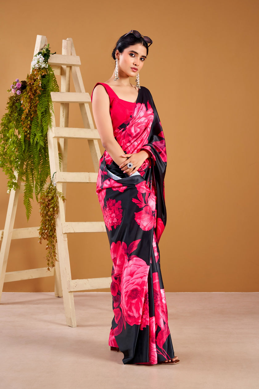 Elegant Floral Print Designer Saree Collection for Women.