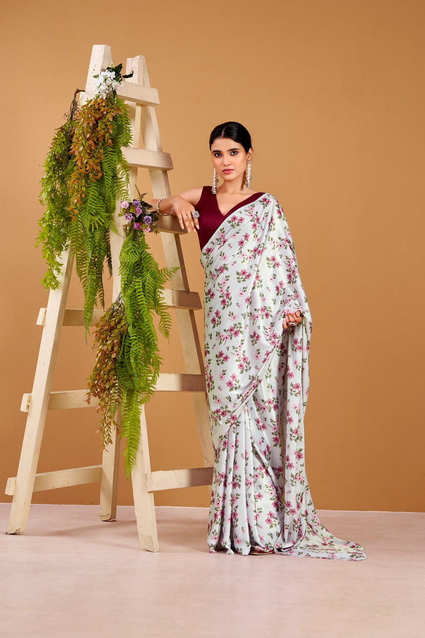 Elegant Floral Print Designer Saree Collection for Women.