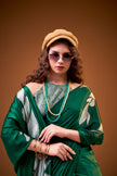 Soft Satin Floral Printed Saree with Designer Look and Blouse Piece