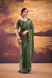 Floral Printed Saree with Ethnic Designer Border & Blouse Piece.