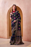 Women's Printed P.V Chanderi Saree with Designer Border