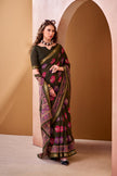 Women's Printed P.V Chanderi Saree with Designer Border