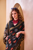 Women's Printed P.V Chanderi Saree with Designer Border