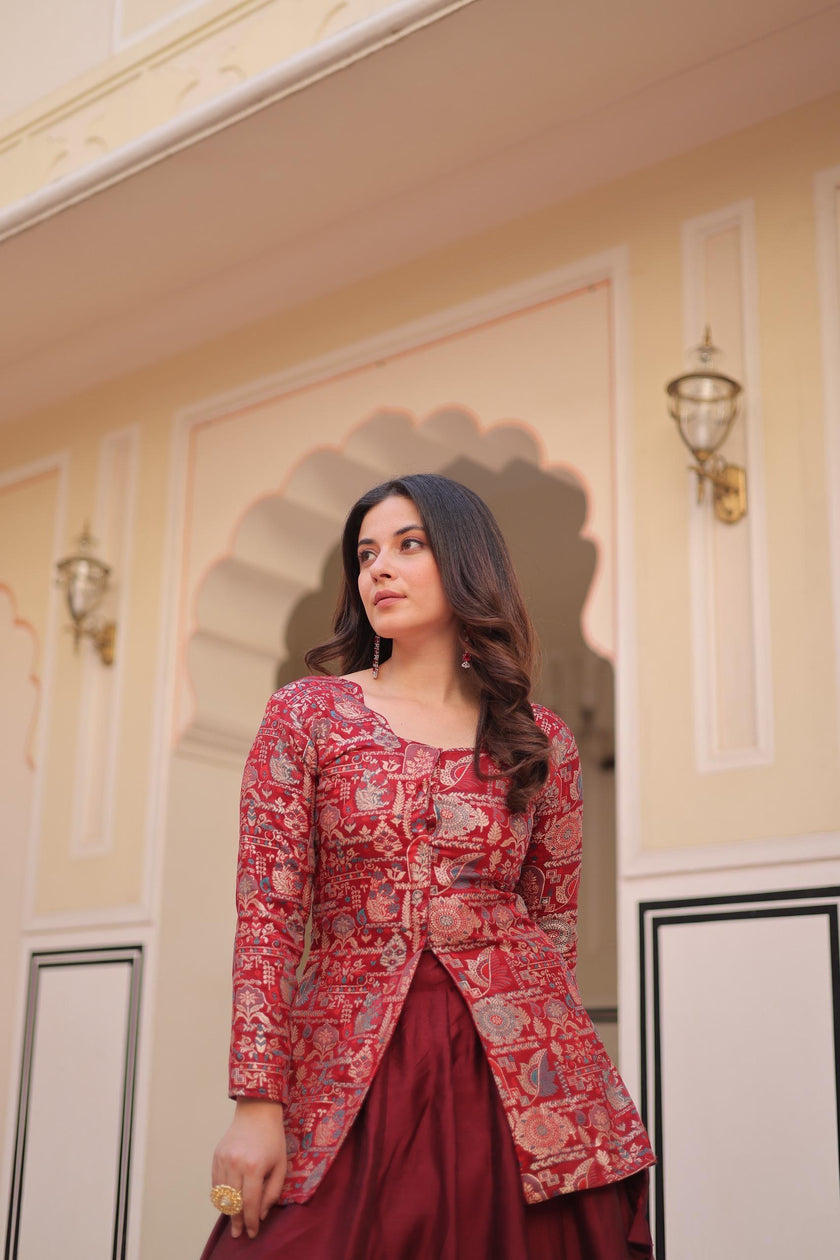 Luxury Designer Printed Lehenga Choli – Festive Wear.
