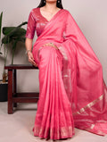 Elegant Cotton Silk Saree with Classic Woven Border.