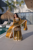 Designer Kurta Sharara Set with Embroidered Dupatta.