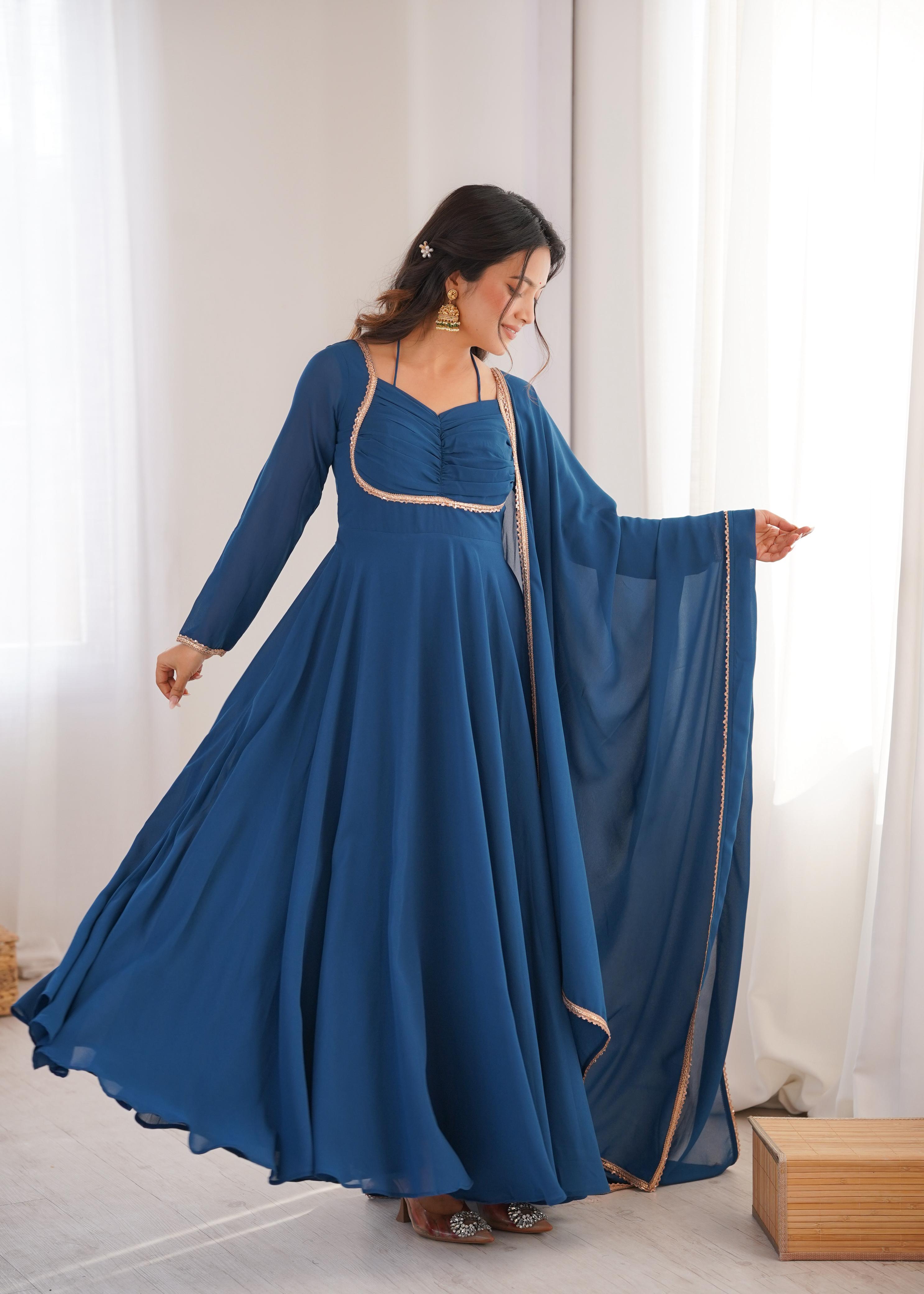 Designer Anarkali Dress for Women with Flowing Silhouette.