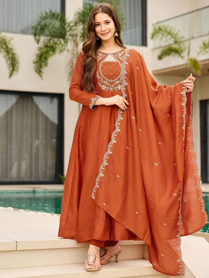 Designer Festive Wear Anarkali Kurta Set For Women.