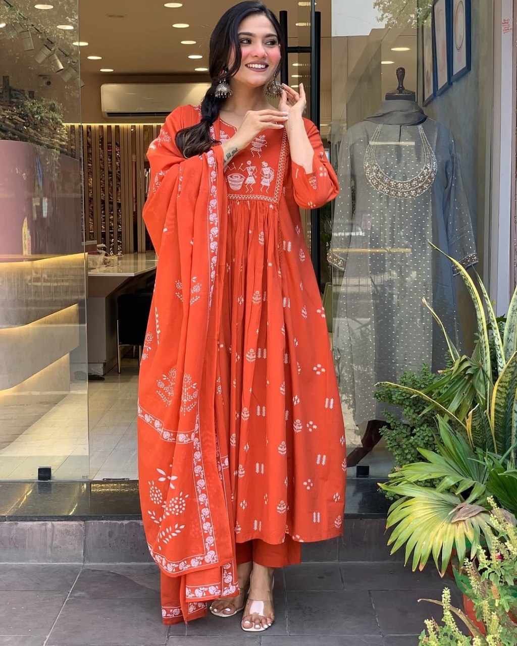 Stylish Embroidered Kurta Set with Dupatta.