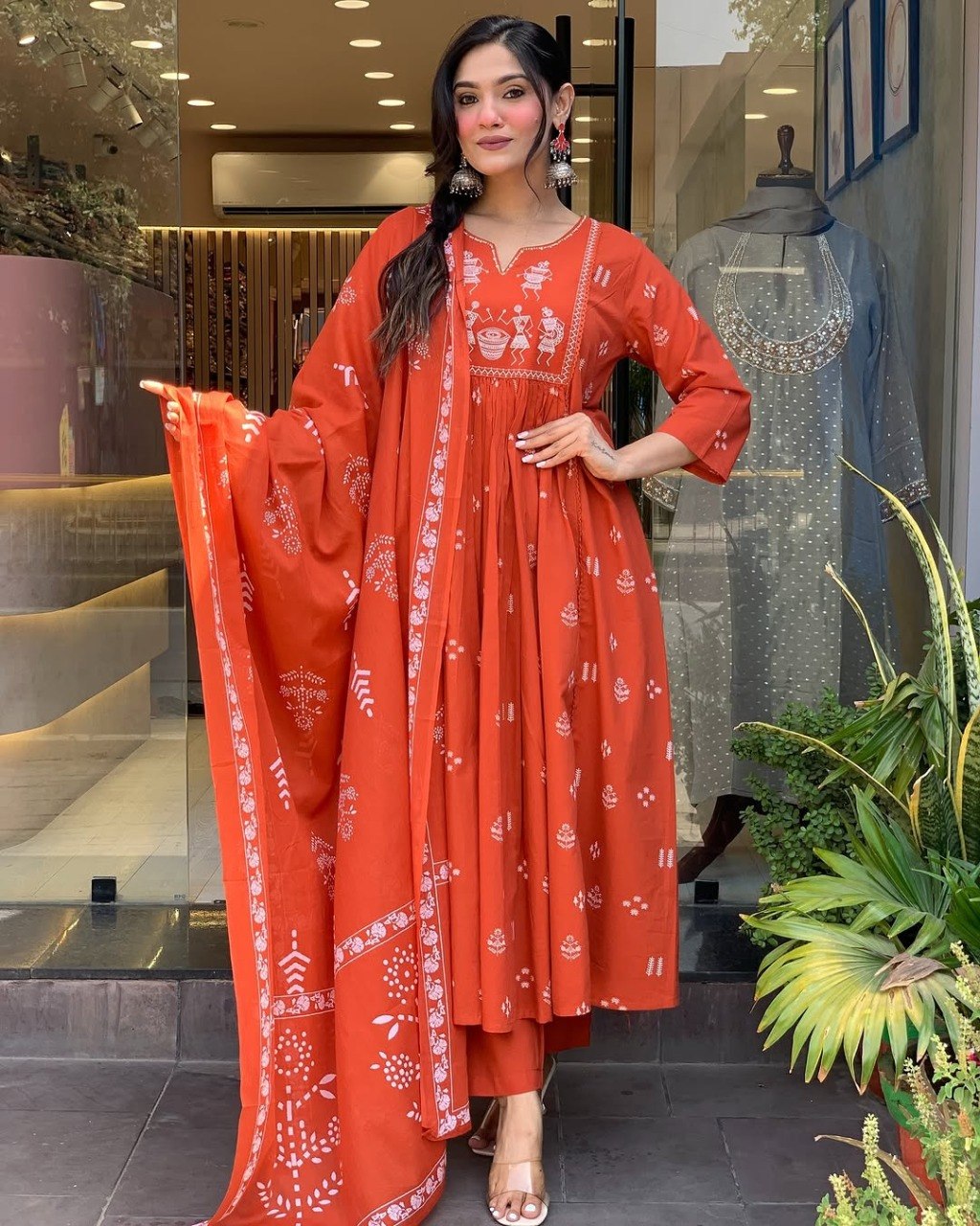 Stylish Embroidered Kurta Set with Dupatta.