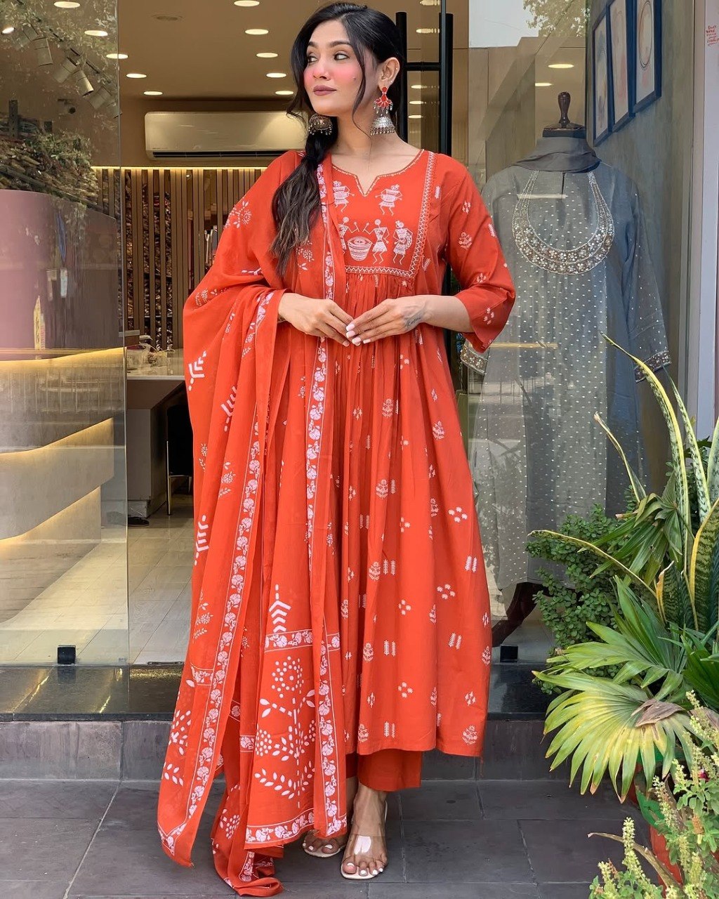 Stylish Embroidered Kurta Set with Dupatta.