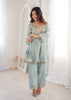 Elegant Mirror Embroidered Kurta Pant Co-Ord Set.