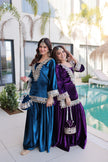 Luxury Velvet Festive Sharara Suit For Women.