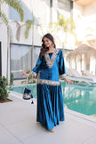 Luxury Velvet Festive Sharara Suit For Women.
