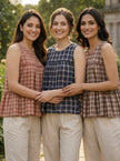 Casual Check Print Cotton Coord Set.