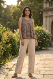 Casual Check Print Cotton Coord Set.
