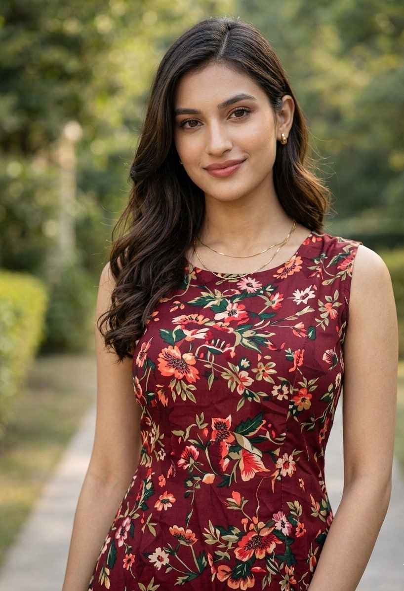 Stylish Maroon Printed Kurta with Pants.