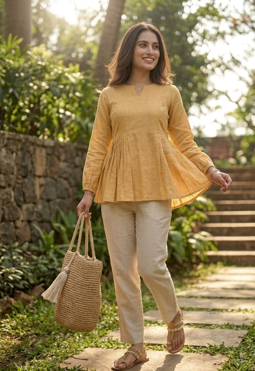 Summer Casual Cotton Coord Set for Women.