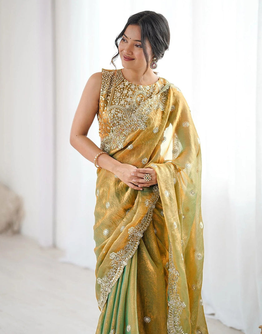 Premium Embroidered Ethnic Saree for Women.