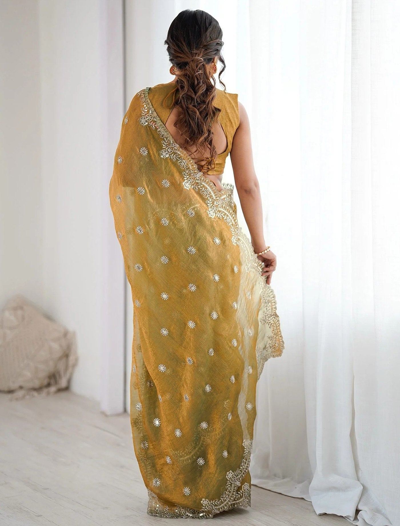 Premium Embroidered Ethnic Saree for Women.