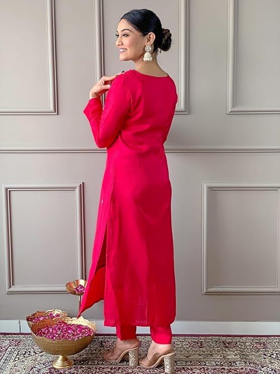Stylish Embroidered Kurta Set with Dupatta.