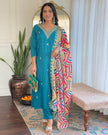 Stylish Embroidered Kurta Set with Dupatta.