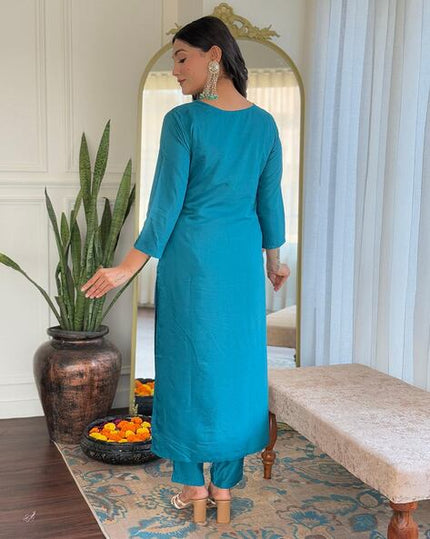 Stylish Embroidered Kurta Set with Dupatta.