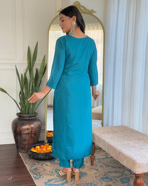 Stylish Embroidered Kurta Set with Dupatta.
