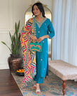 Stylish Embroidered Kurta Set with Dupatta.