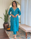 Stylish Embroidered Kurta Set with Dupatta.