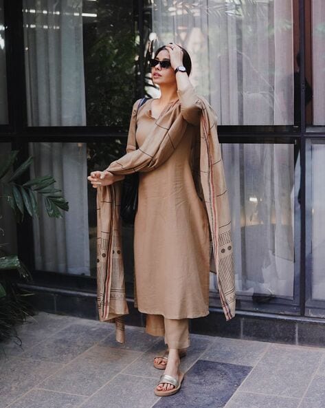 Premium Feel Kurta Set with Dupatta.