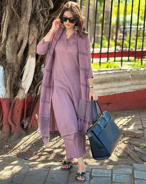 Premium Feel Kurta Set with Dupatta.