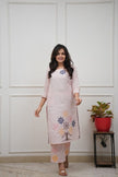 Pink Printed Kurta Pant Set for Women Stylish Ethnic Wear.