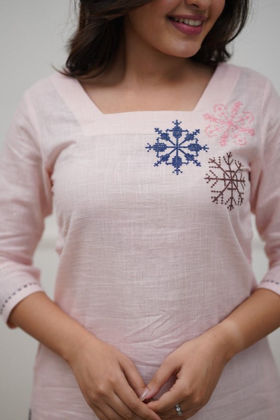 Pink Printed Kurta Pant Set for Women Stylish Ethnic Wear.