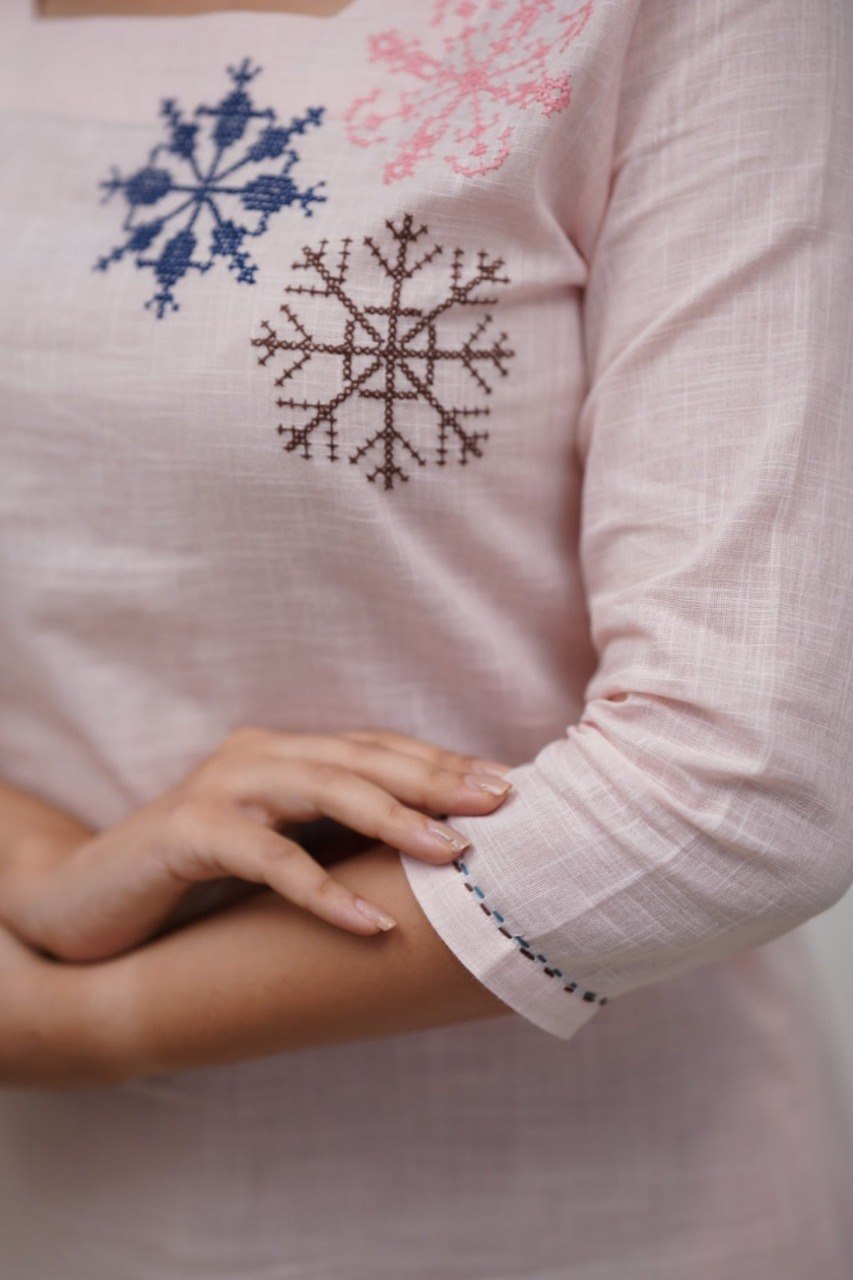 Pink Printed Kurta Pant Set for Women Stylish Ethnic Wear.