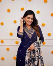 Designer Straight Kurta with Floral Dupatta.