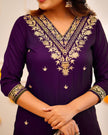 Designer Straight Kurta with Floral Dupatta.