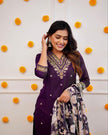 Designer Straight Kurta with Floral Dupatta.