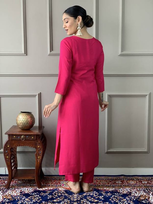 Designer Pink Ethnic Suit with Dupatta.