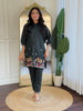 Black Embroidered Co-Ord Set for Women Stylish Shirt Pant Set.