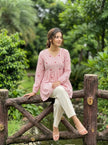 Casual Striped Kurta Pant Set for Women.