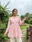 Casual Striped Kurta Pant Set for Women.