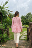 Casual Striped Kurta Pant Set for Women.