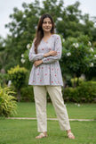 Casual Striped Kurta Pant Set for Women.