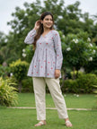 Casual Striped Kurta Pant Set for Women.