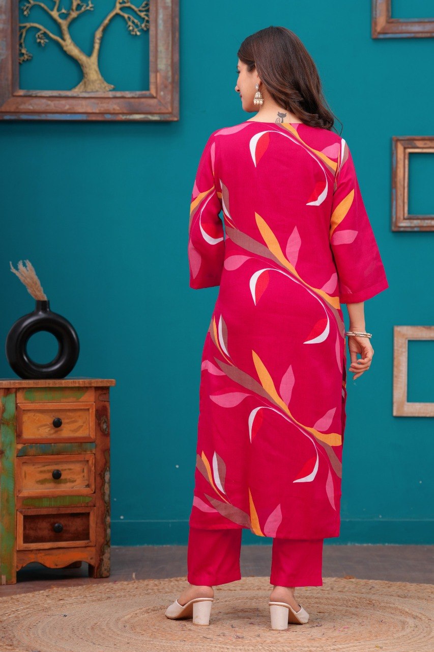 Party Wear Ethnic Kurti Pant Set.