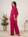 Stylish Pink Artistic Co-Ord Set for Women.