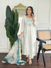 Minimalist Off-White Embroidered Ethnic Set with Dupatta.