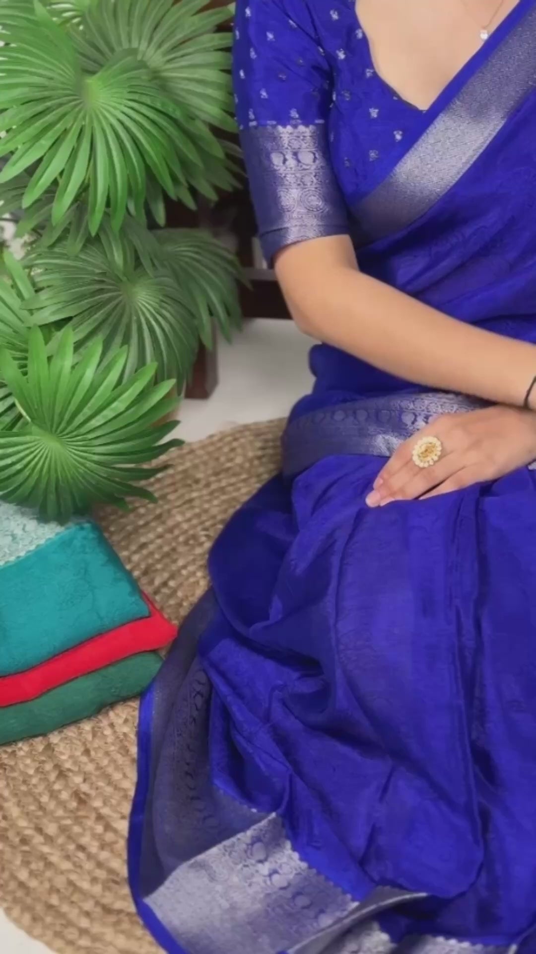 Chinon Silk Saree with Designer Pallu & Graceful Drape.